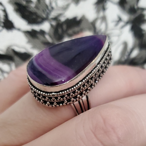 New Botswana Agate 925 Silver Ring. - Picture 7 of 8